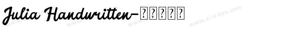 Julia Handwritten字体转换
